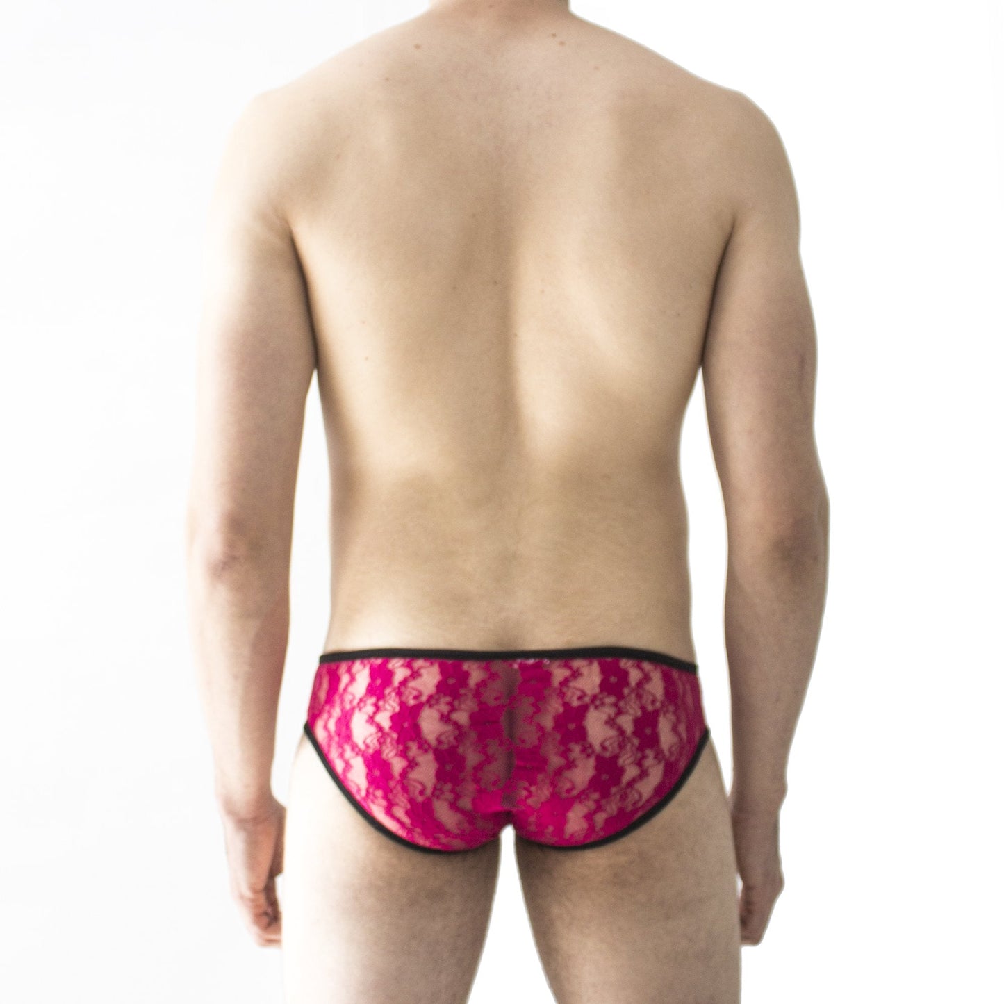 SL0022 Slip Encaje Rojo