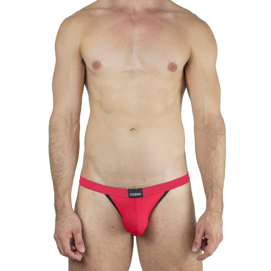 SB0011 Brief bikini Rojo unwet / pretina negra