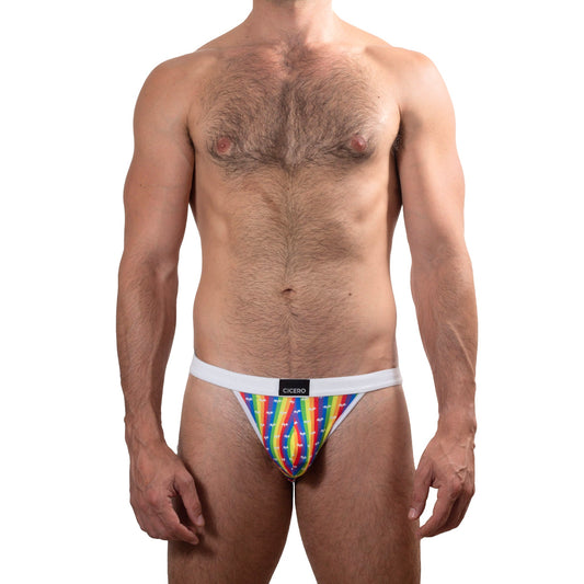 SB0030 Brief Bikini KINGSPRIDE Confetti Field arcoiris coronas blancas SkinIt cicero