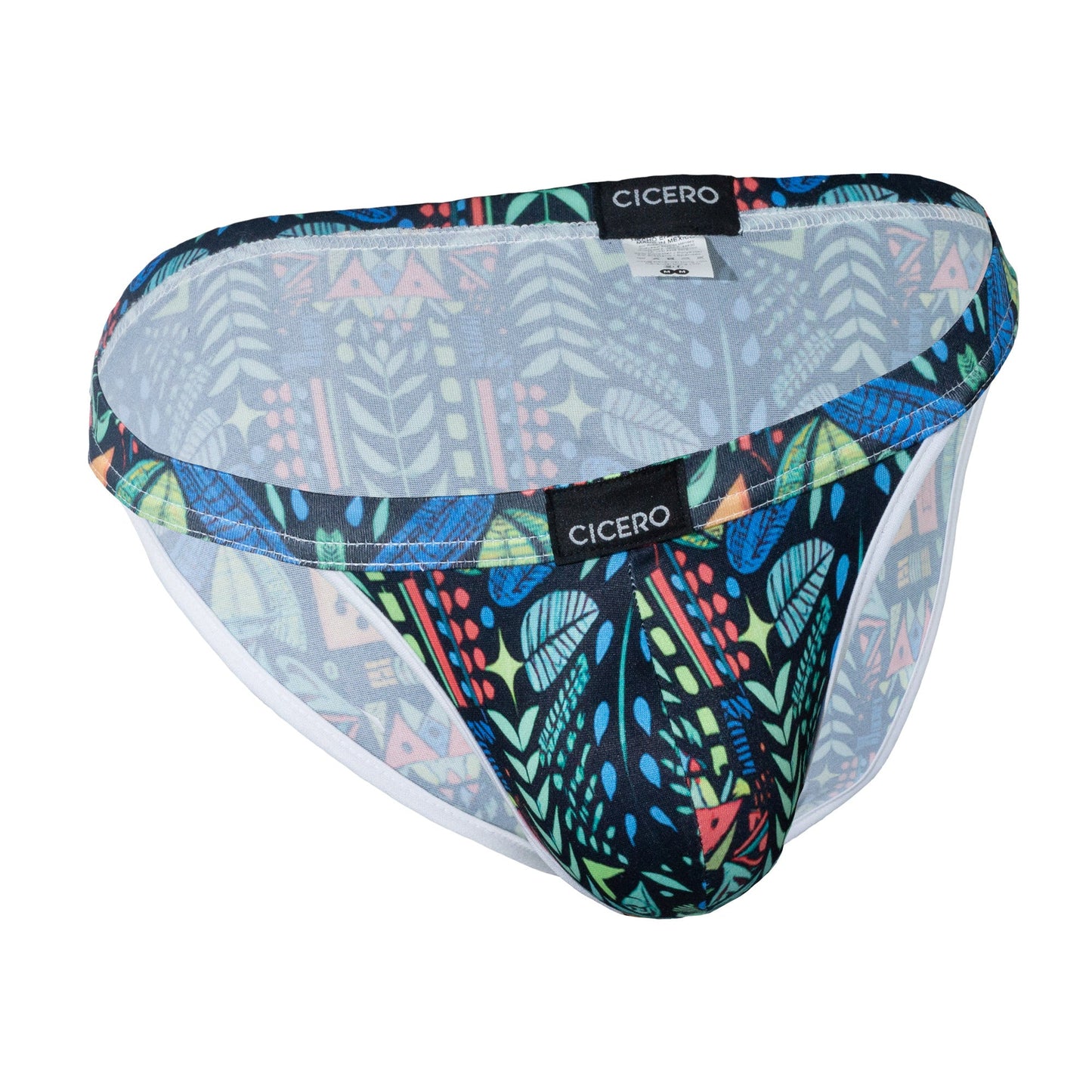SB0024 Brief Bikini Ahau Dzilam estampado de plumas de colores sublimado  skinit