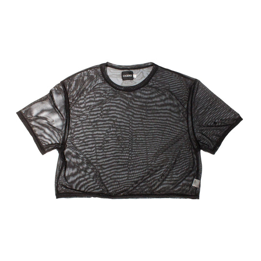 CT0001 Crop top Mesh negro