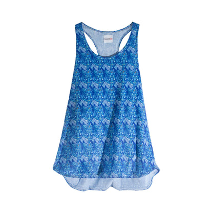 TT0009 Tank Top Ahau Cuzama estampados de figuras de hojas azules sublimado skinit