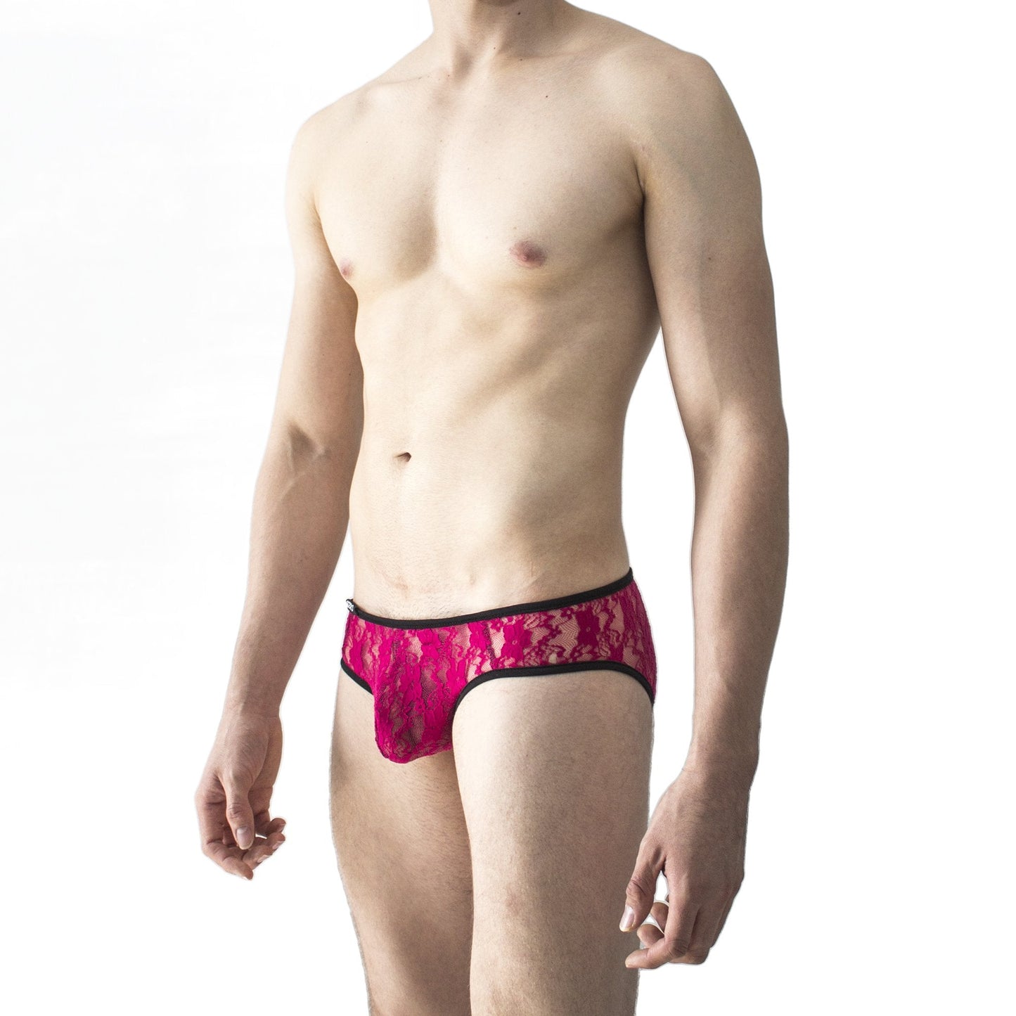 SL0022 Slip Encaje Rojo