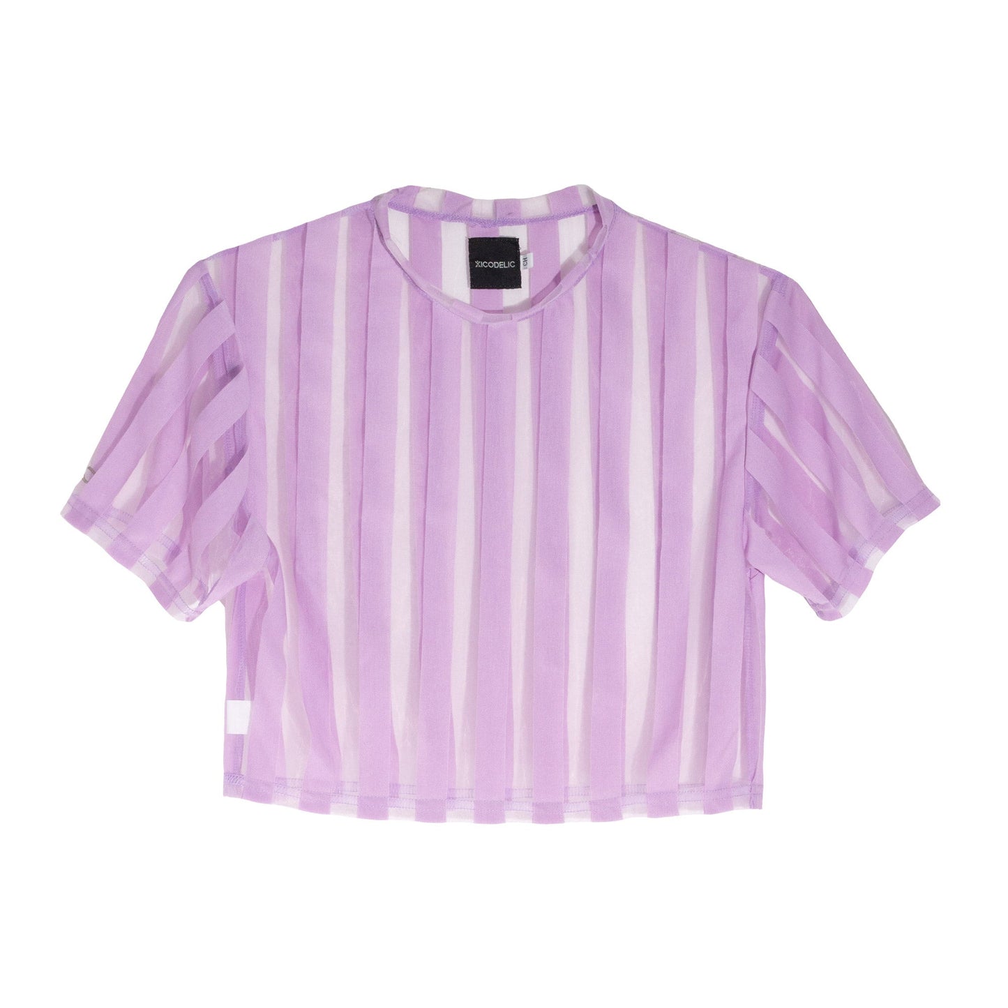 CT0005 Crop top Rayas transparencia Lila