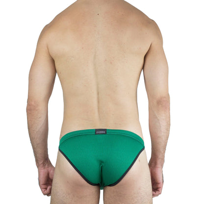 SB0001 Brief bikini verde unwet