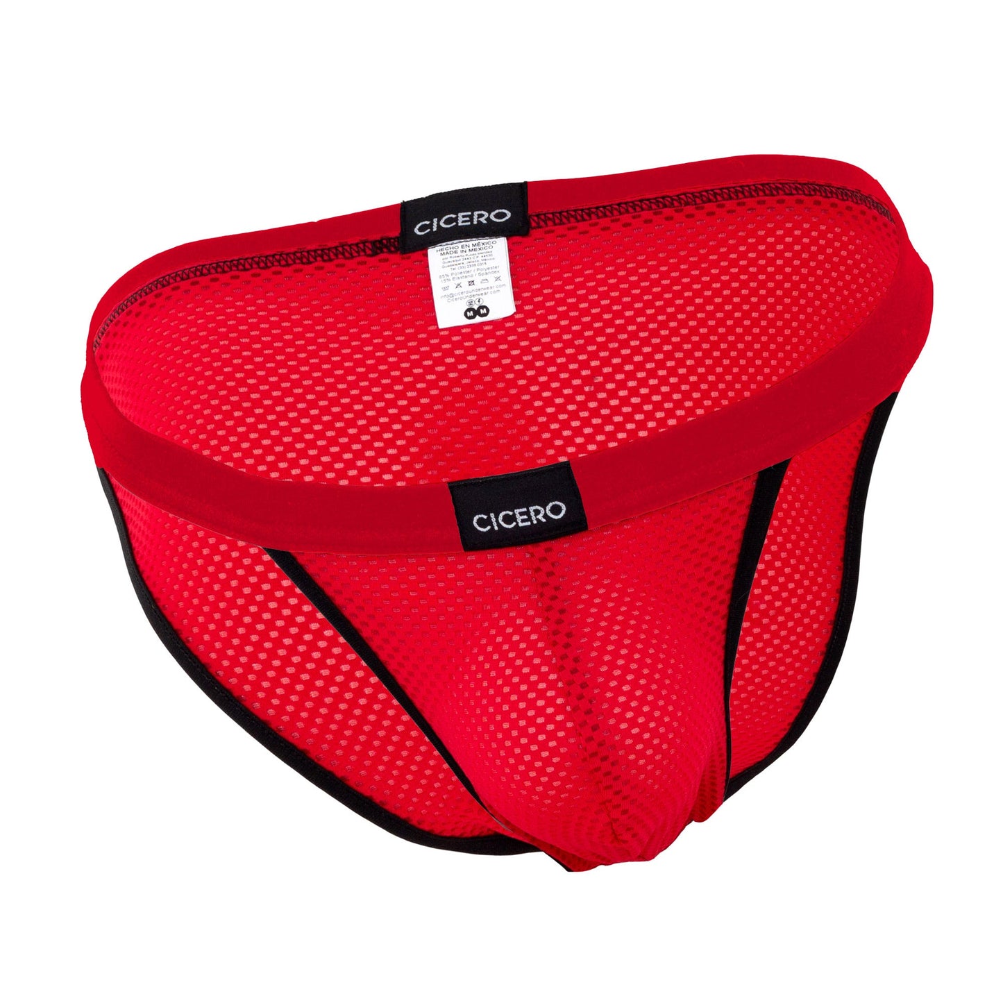 SB0011 Brief bikini Rojo unwet / pretina negra