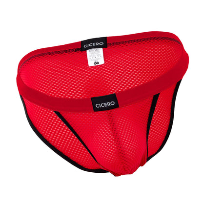 SB0011 Brief bikini Rojo unwet / pretina negra