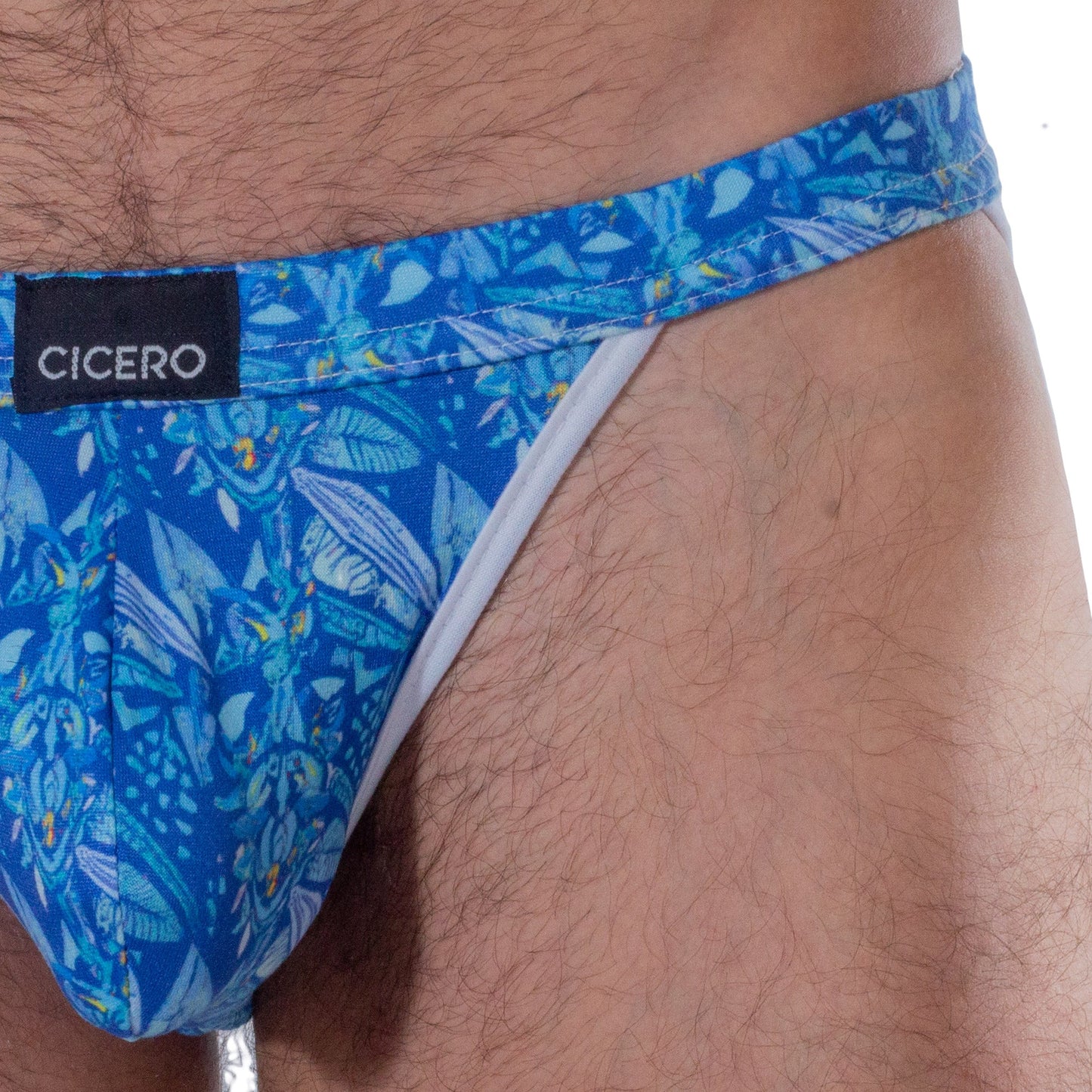 SB0023 Brief Bikini Ahau Cuzama figuras de estampados azules sublimado  skinit