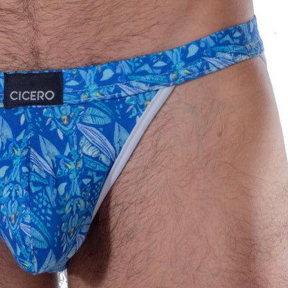 SB0023 Brief Bikini Ahau Cuzama figuras de estampados azules sublimado  skinit