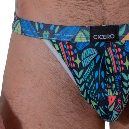 SB0024 Brief Bikini Ahau Dzilam estampado de plumas de colores sublimado  skinit