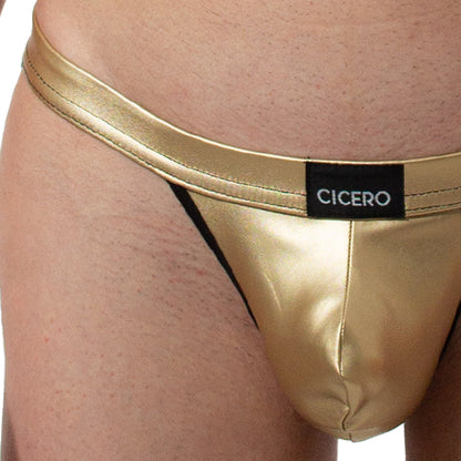 SB0075 Brief Bikini Golden Whisper vinipiel dorado