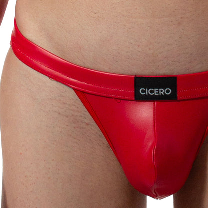 SB0074 Brief Bikini Crimson Secret vinipiel rojo