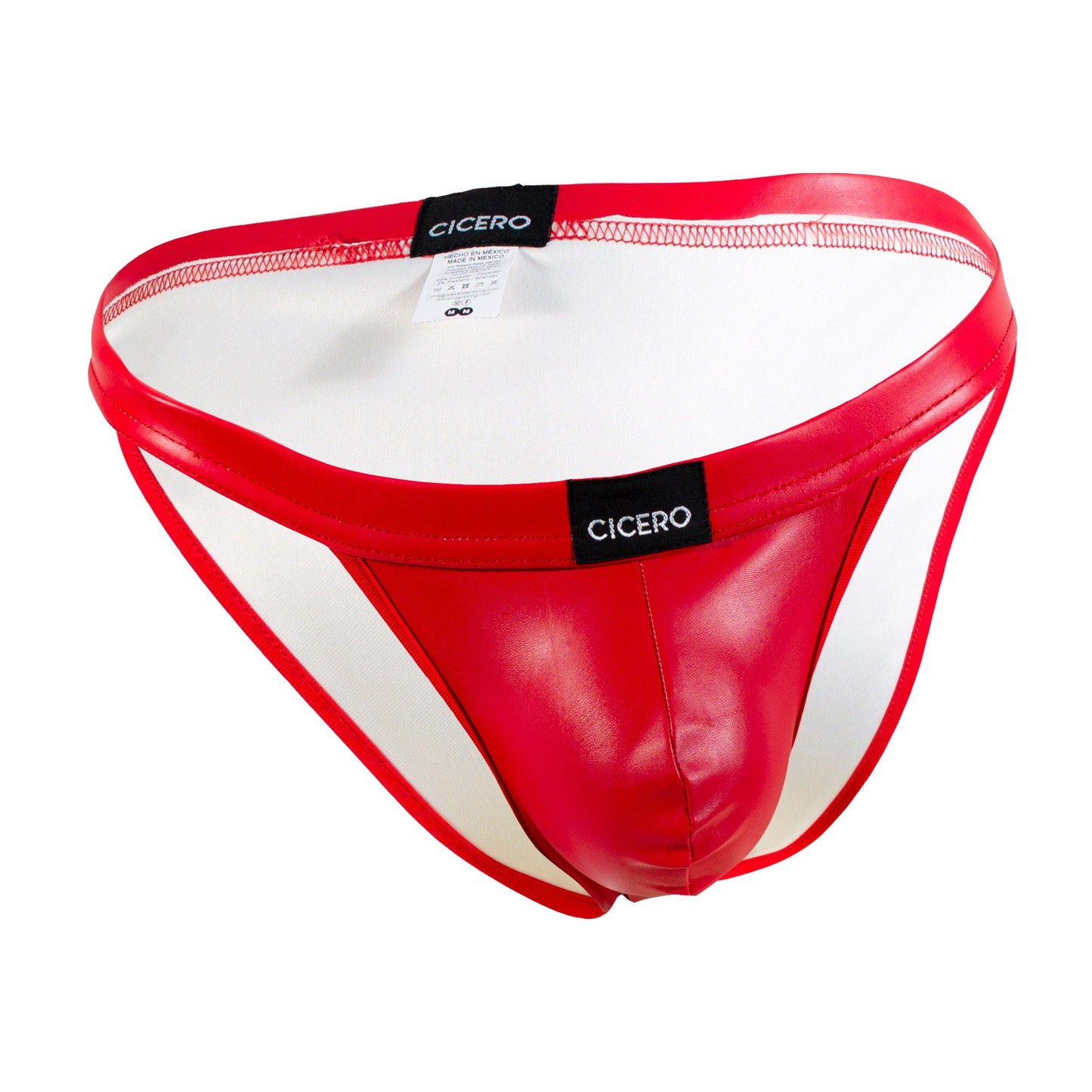 SB0074 Brief Bikini Crimson Secret vinipiel rojo