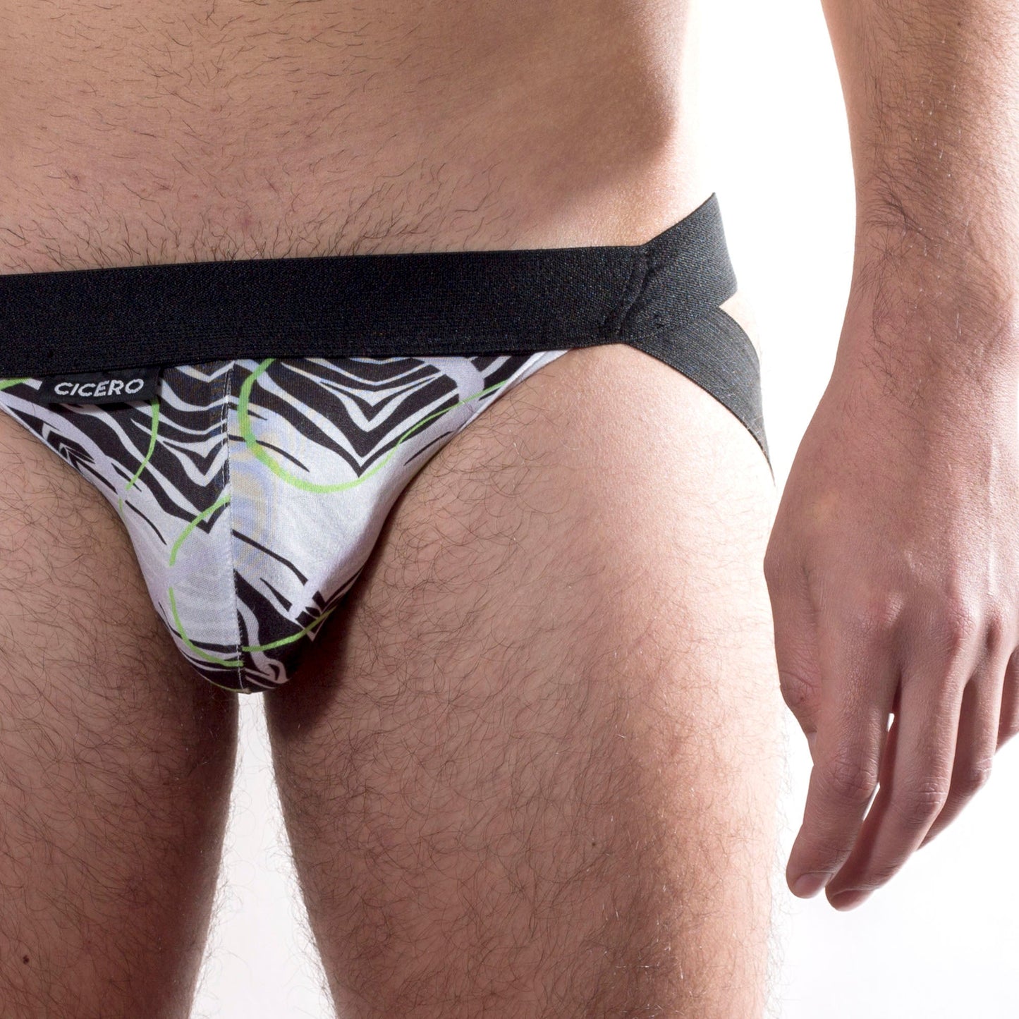 SD0014 Jockstrap Suspensorio Doble Animal Print Cebra Hypnotic & Wild Alexanders King