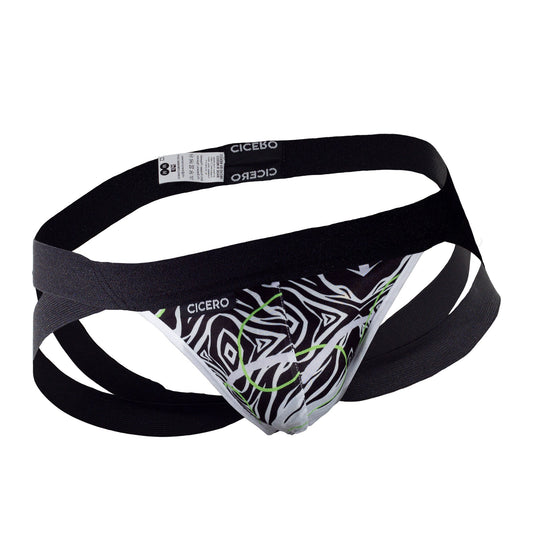 SD0014 Jockstrap Suspensorio Doble Animal Print Cebra Hypnotic & Wild Alexanders King