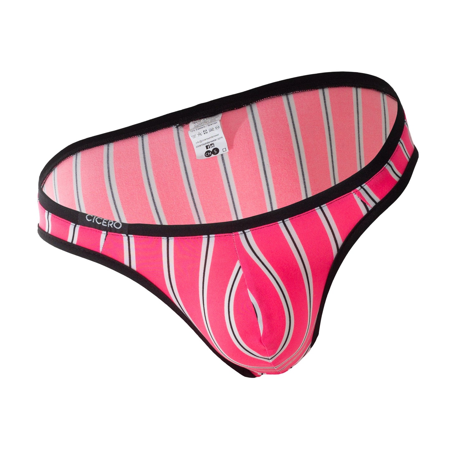 SL0060 Slip Bonet rayas rosa neon blanco y negro skinit