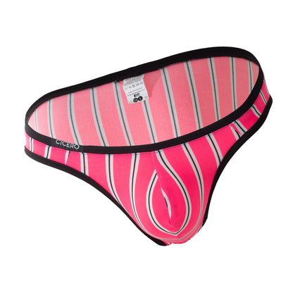 SL0060 Slip Bonet rayas rosa neon blanco y negro skinit