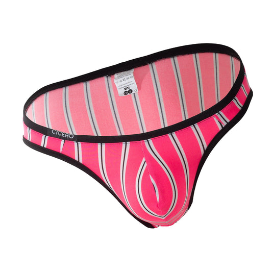 SL0060 Slip Bonet rayas rosa neon blanco y negro skinit