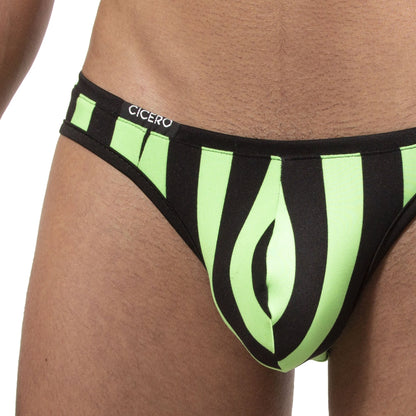 SL0061 Slip Kidd rayas verde neon y negro skinit