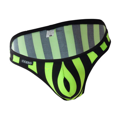 SL0061 Slip Kidd rayas verde neon y negro skinit