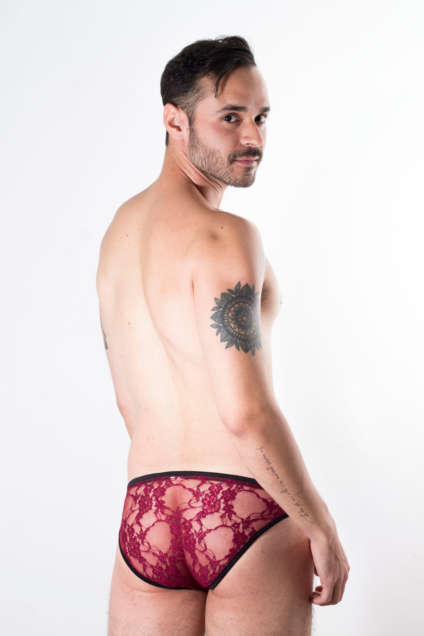 SL0085 Slip Encaje Vino