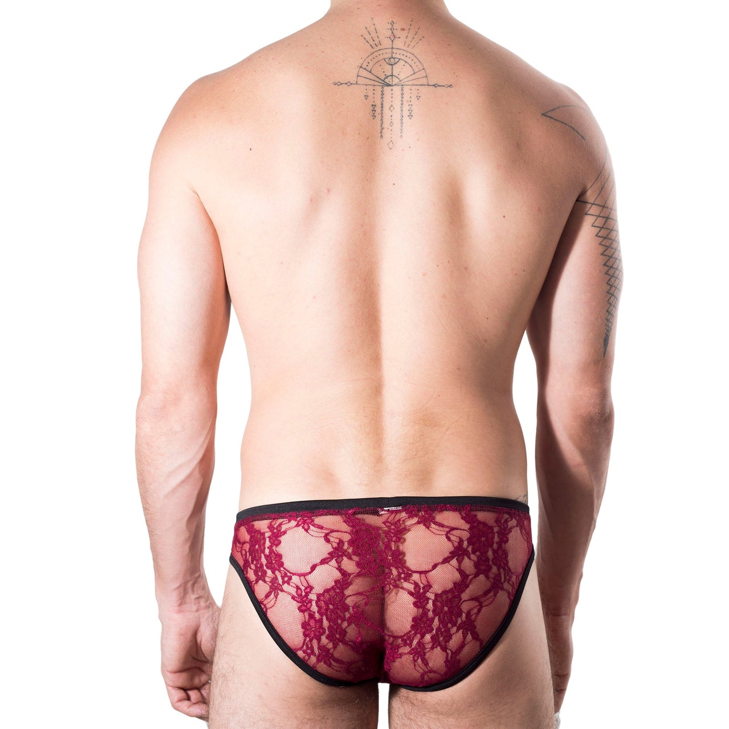 SL0085 Slip Encaje Vino