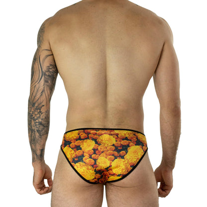 SL0095 Slip Cempasuchil estampado flores amarillo naranja SKINIT