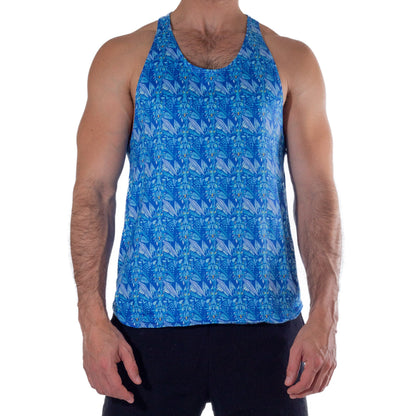 TT0009 Tank Top Ahau Cuzama estampados de figuras de hojas azules sublimado skinit