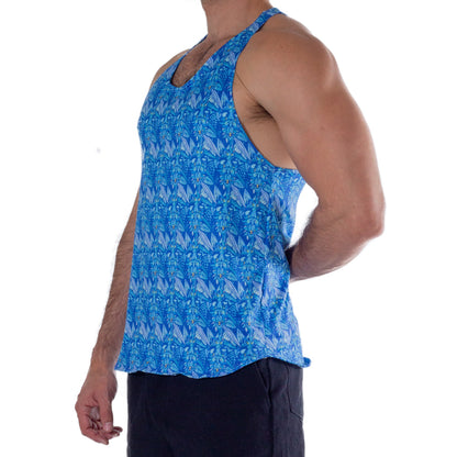 TT0009 Tank Top Ahau Cuzama estampados de figuras de hojas azules sublimado skinit