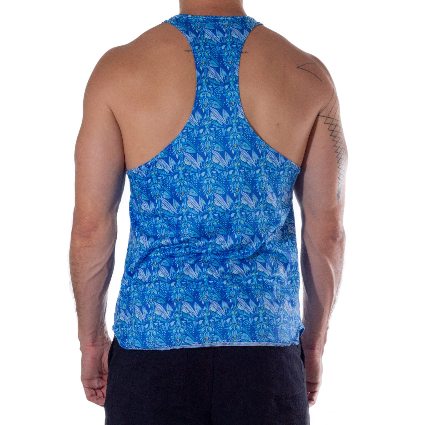 TT0009 Tank Top Ahau Cuzama estampados de figuras de hojas azules sublimado skinit