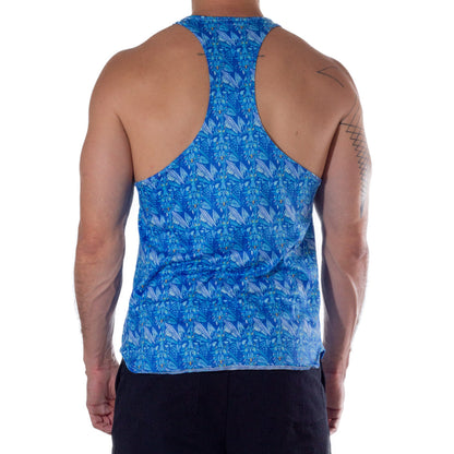 TT0009 Tank Top Ahau Cuzama estampados de figuras de hojas azules sublimado skinit