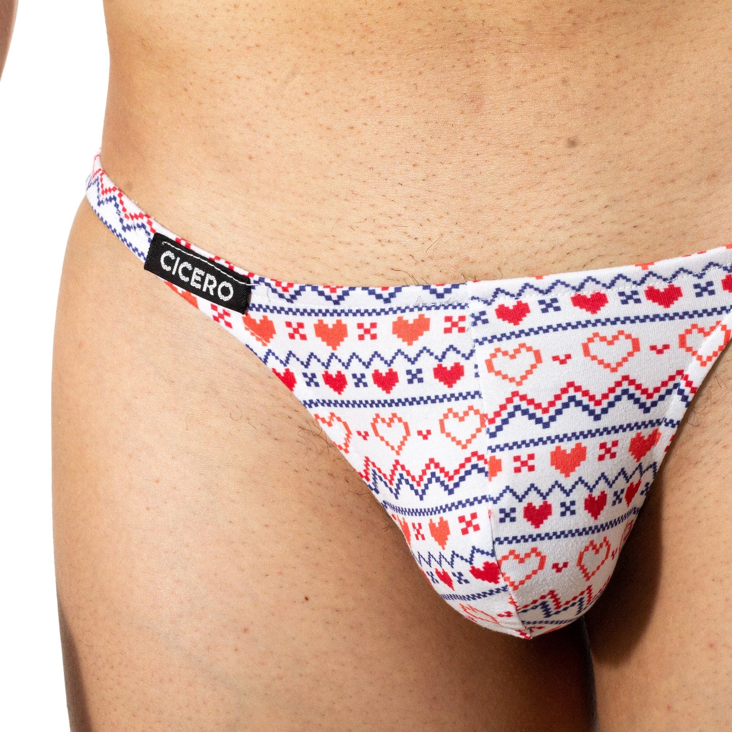 TX0001 Tanga Noche Amorosa sublimada con Corazones con fondo blanco skinit