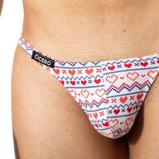 TX0001 Tanga Noche Amorosa sublimada con Corazones con fondo blanco skinit