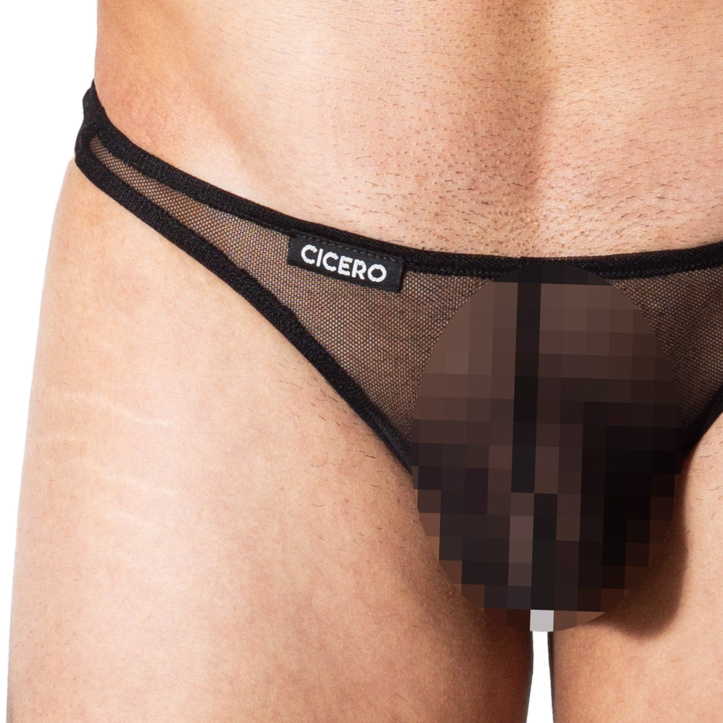 TX0036 Tanga negro mesh