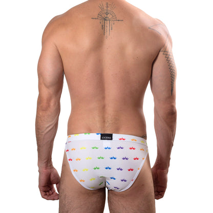 SB0029 Brief Bikini KINGSPRIDE Confetti Crown coronas de colores SkinIt cicero